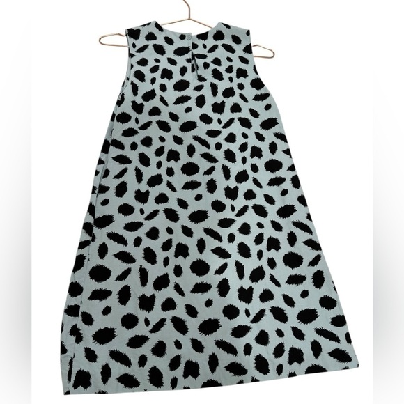 GORMAN Silk Linen Blend Blue and Black Animal Print Shift Dress Size US 2 VGUC - Picture 4 of 8